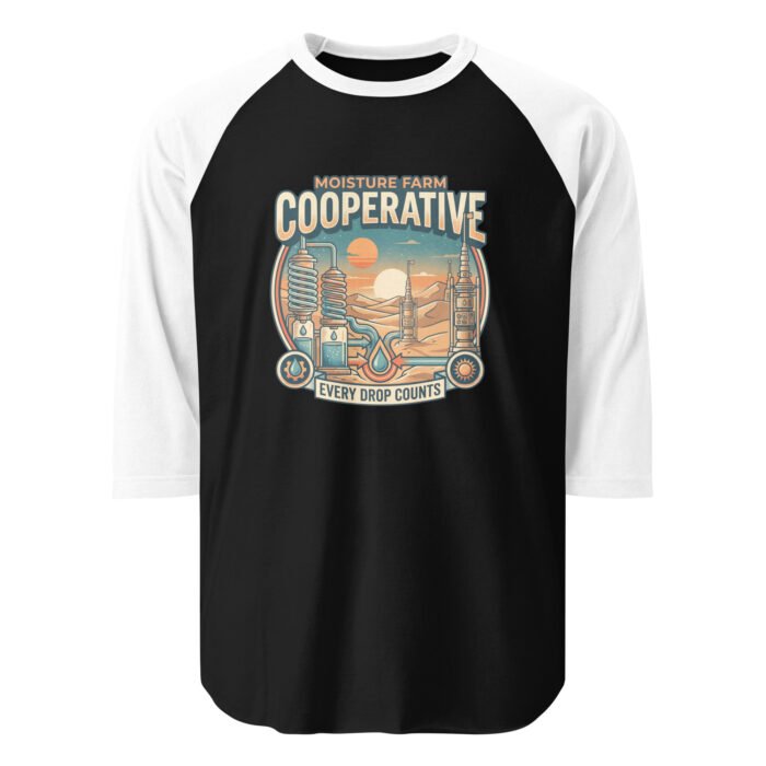 Moisture Farm Cooperative - 3/4 sleeve raglan shirt